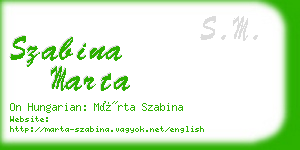 szabina marta business card